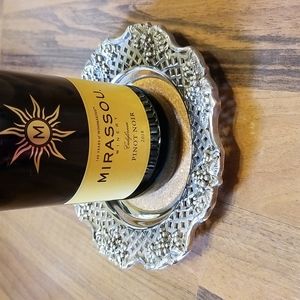 Godinger Silver Art Co. Grapevine Silverplate Cork Wine Bottle Caddy